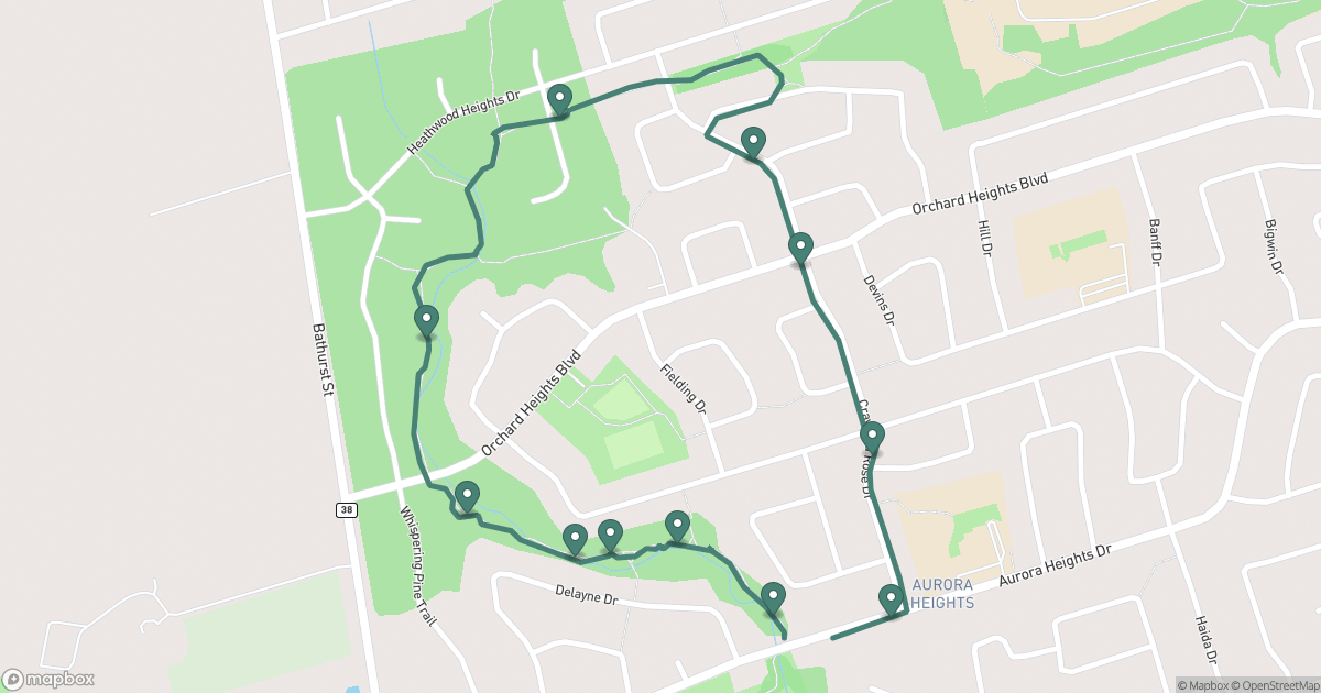 Route map of Lakeview Willow Farm Trail