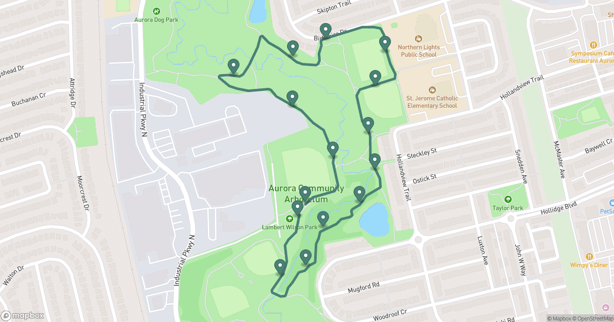 Route map of Lambert Wilson Park